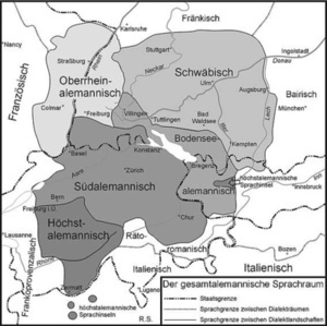 Gliederung des Oberdeutschen - Muettersproch-Gsellschaft