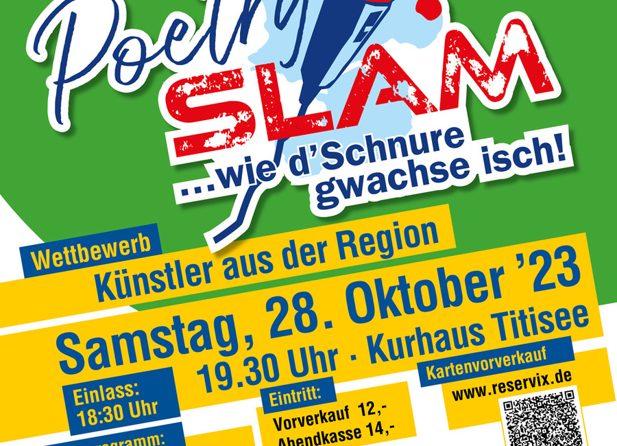 Plakat fr den Poetryslam 2023 in Titisee-Neustadt